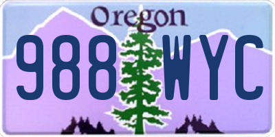 OR license plate 988WYC
