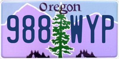 OR license plate 988WYP