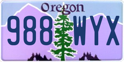 OR license plate 988WYX