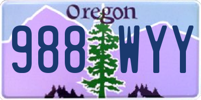OR license plate 988WYY