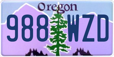 OR license plate 988WZD