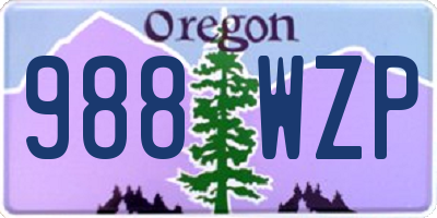 OR license plate 988WZP