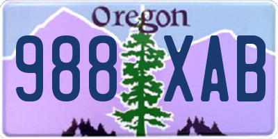 OR license plate 988XAB