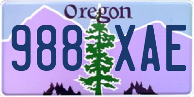 OR license plate 988XAE