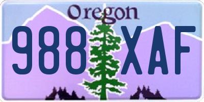 OR license plate 988XAF