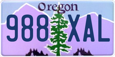 OR license plate 988XAL