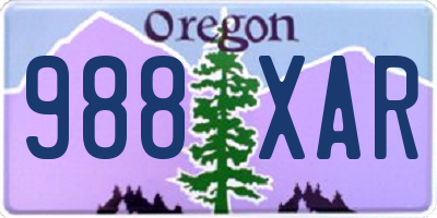 OR license plate 988XAR