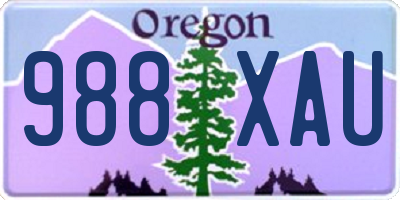 OR license plate 988XAU