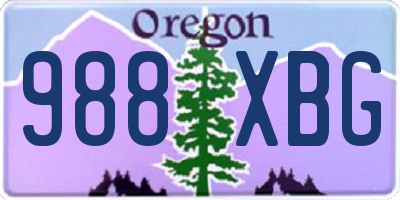 OR license plate 988XBG