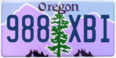 OR license plate 988XBI