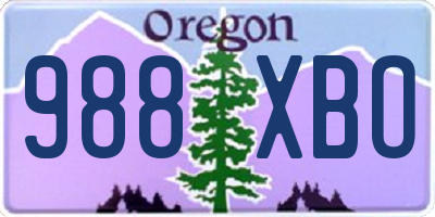 OR license plate 988XBO