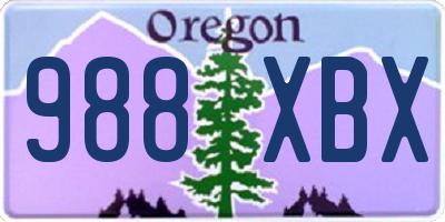 OR license plate 988XBX