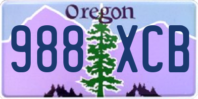 OR license plate 988XCB