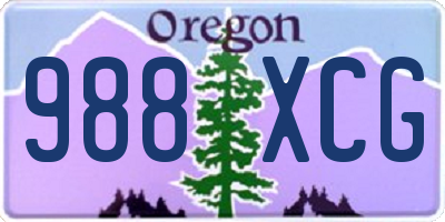 OR license plate 988XCG