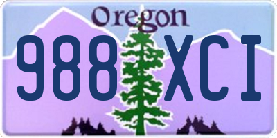 OR license plate 988XCI