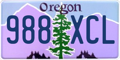 OR license plate 988XCL