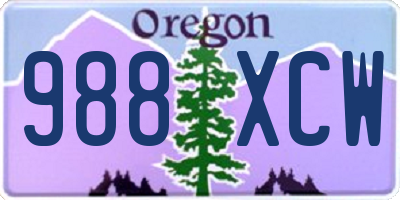 OR license plate 988XCW
