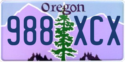 OR license plate 988XCX