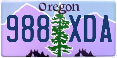OR license plate 988XDA