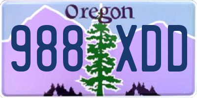 OR license plate 988XDD