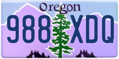 OR license plate 988XDQ