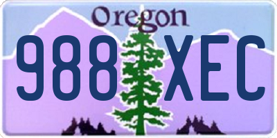 OR license plate 988XEC