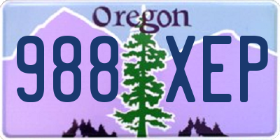 OR license plate 988XEP