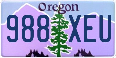 OR license plate 988XEU