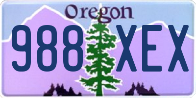 OR license plate 988XEX