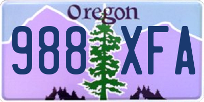 OR license plate 988XFA