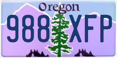 OR license plate 988XFP