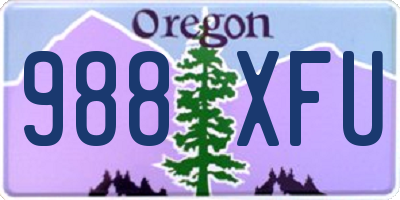 OR license plate 988XFU