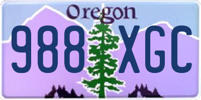 OR license plate 988XGC