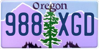 OR license plate 988XGD