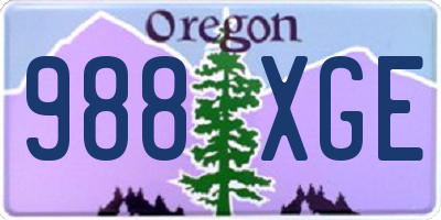 OR license plate 988XGE