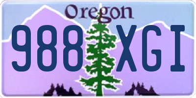 OR license plate 988XGI