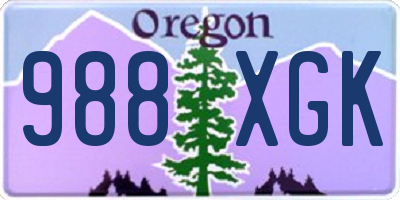 OR license plate 988XGK