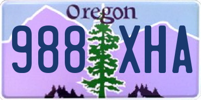 OR license plate 988XHA