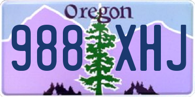 OR license plate 988XHJ