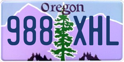 OR license plate 988XHL