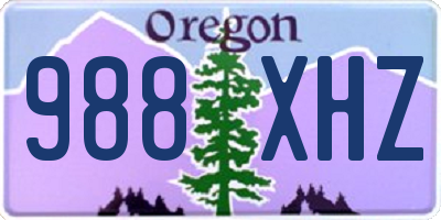 OR license plate 988XHZ