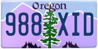 OR license plate 988XID