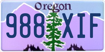 OR license plate 988XIF