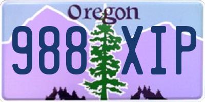 OR license plate 988XIP