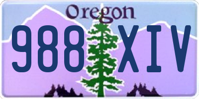 OR license plate 988XIV