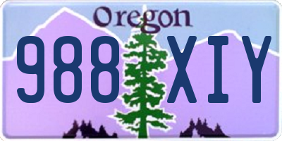 OR license plate 988XIY