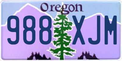 OR license plate 988XJM