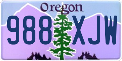 OR license plate 988XJW