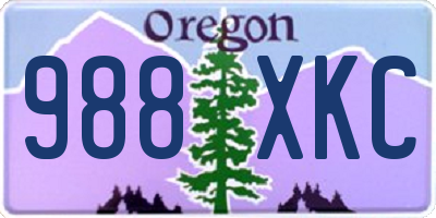 OR license plate 988XKC