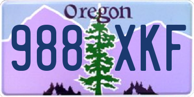 OR license plate 988XKF